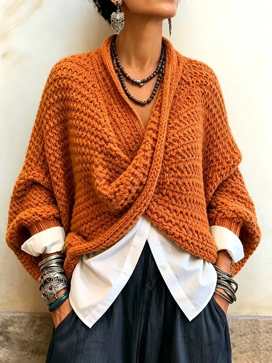 Teagan - Batwing Crossover Sweater