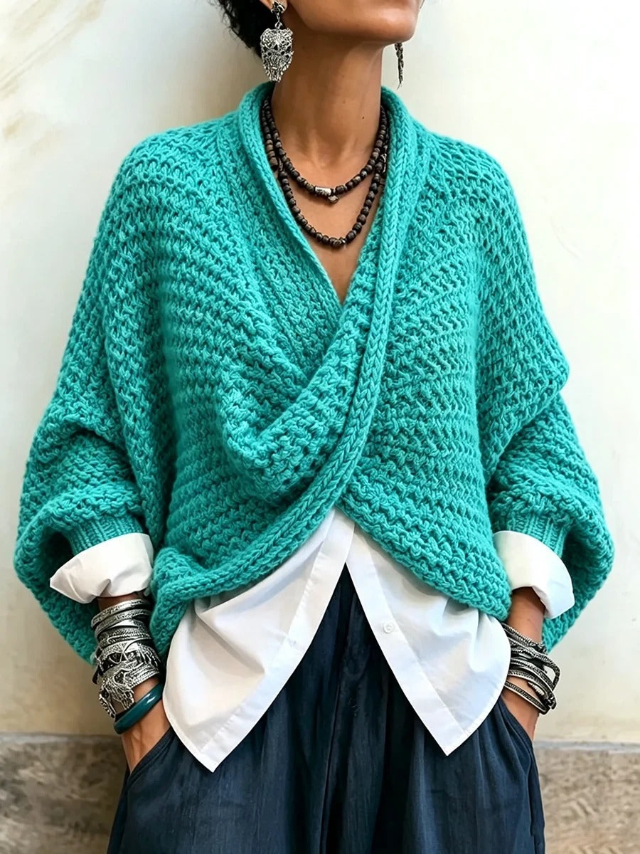 Teagan - Batwing Crossover Sweater