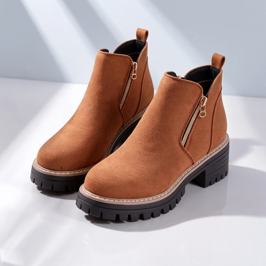 Margo - Suede Side-Zip Ankle Boots