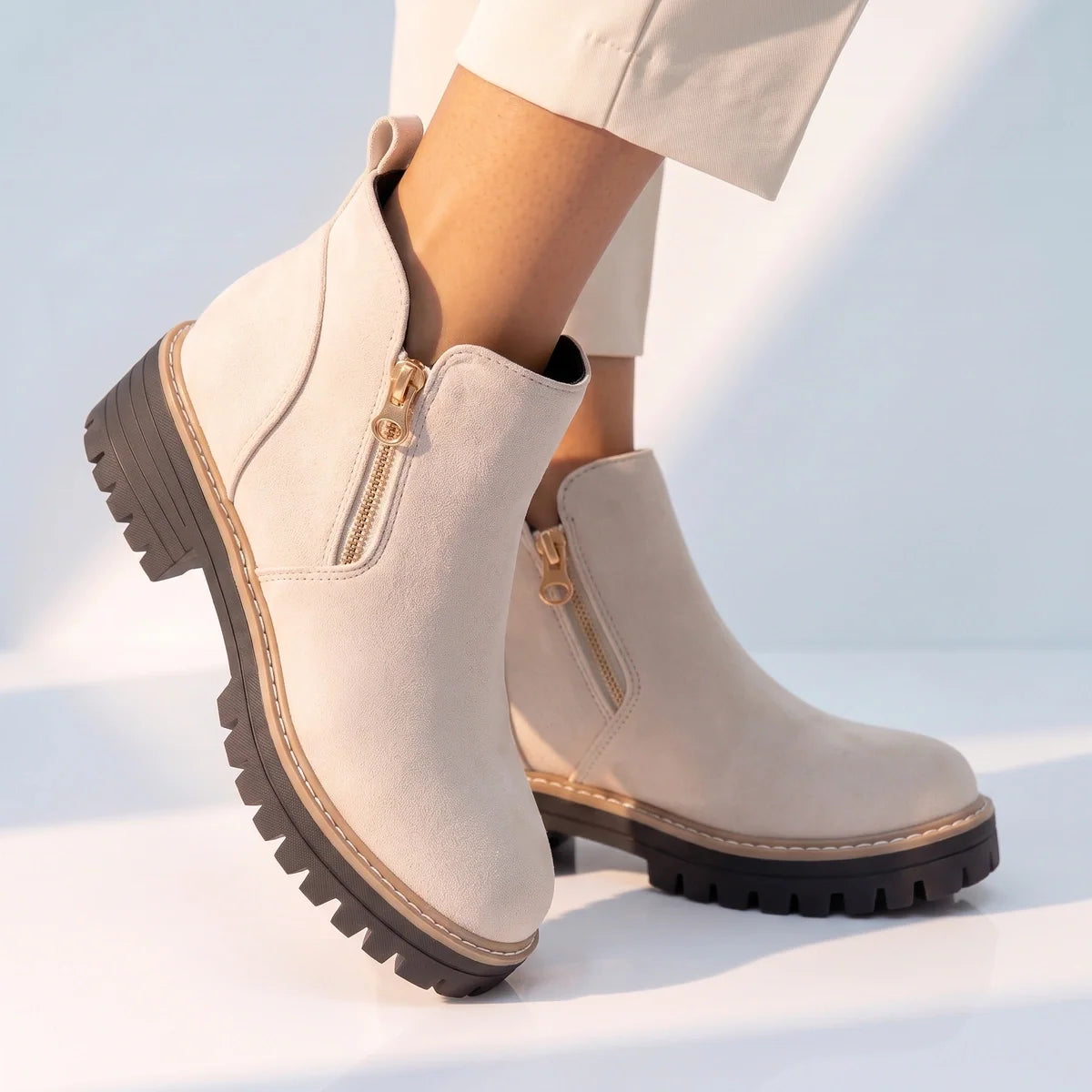 Margo - Suede Side-Zip Ankle Boots