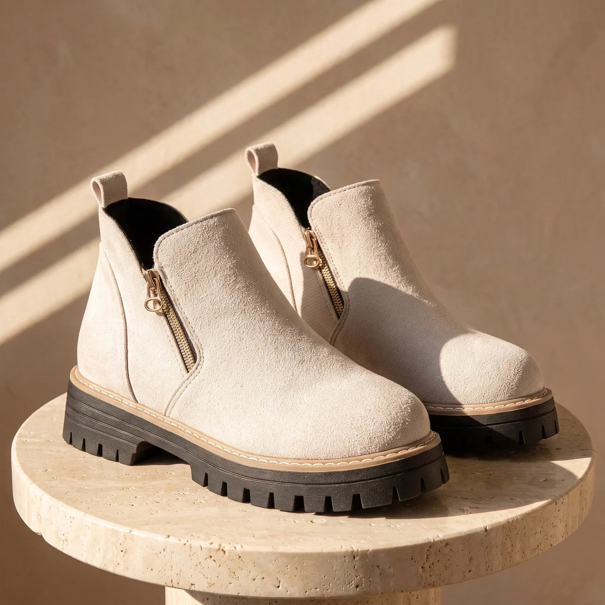 Margo - Suede Side-Zip Ankle Boots