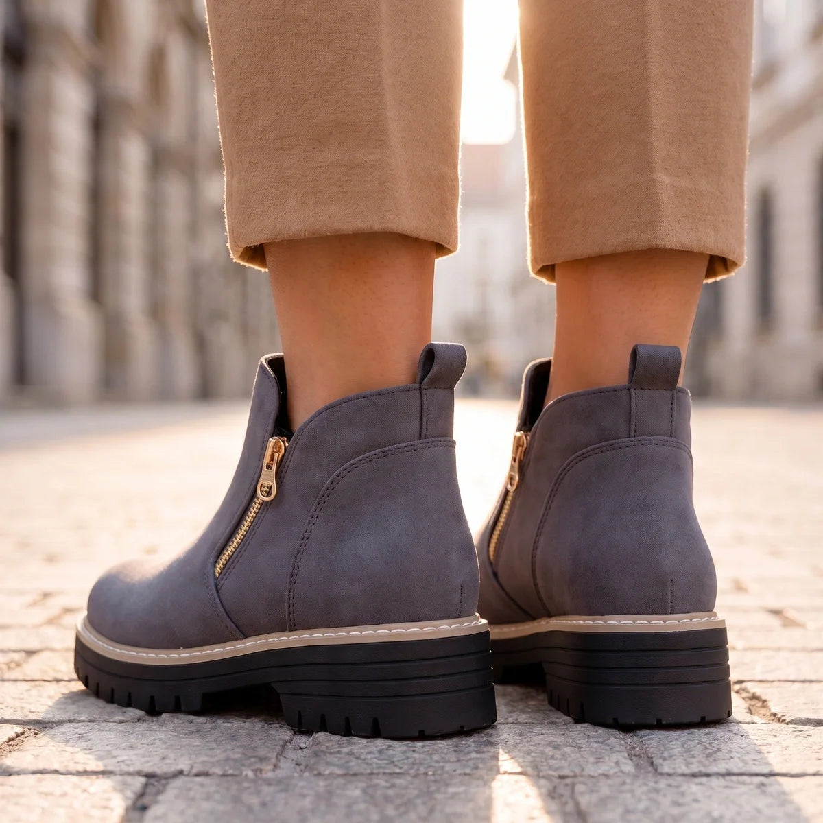 Margo - Suede Side-Zip Ankle Boots