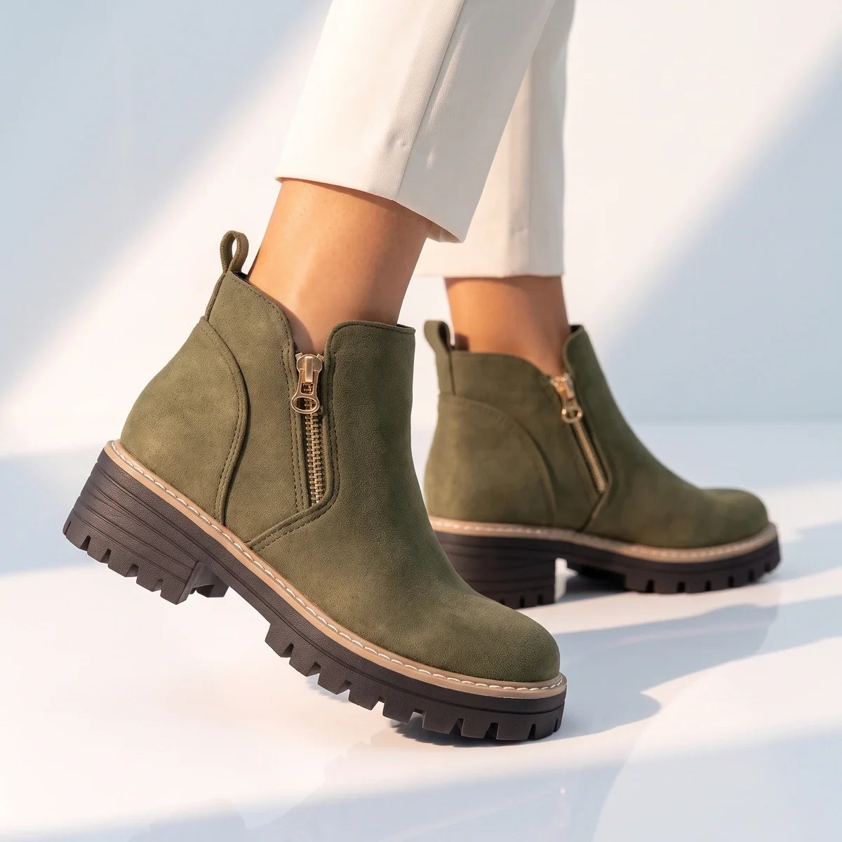Margo - Suede Side-Zip Ankle Boots