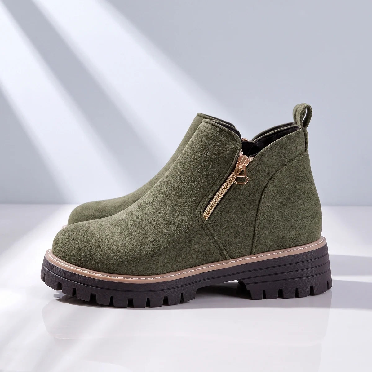 Margo - Suede Side-Zip Ankle Boots