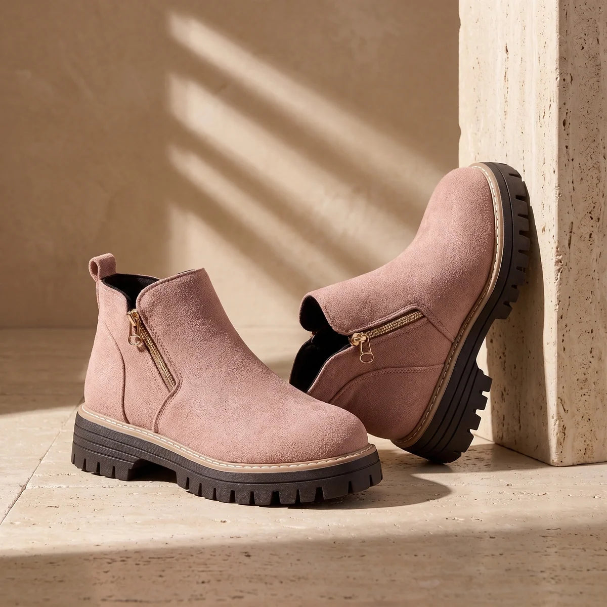 Margo - Suede Side-Zip Ankle Boots