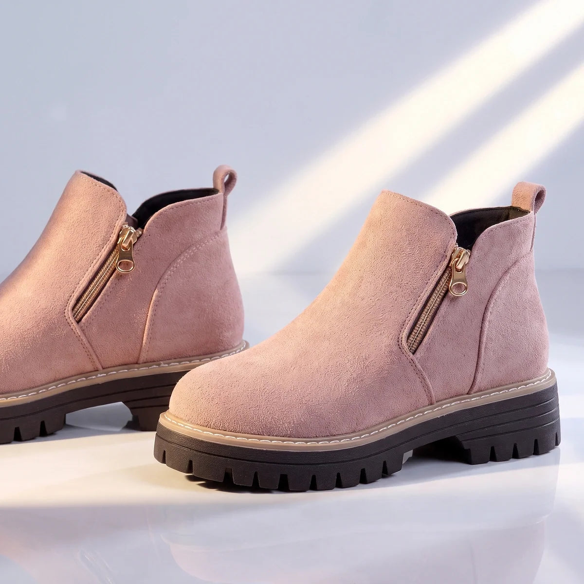 Margo - Suede Side-Zip Ankle Boots