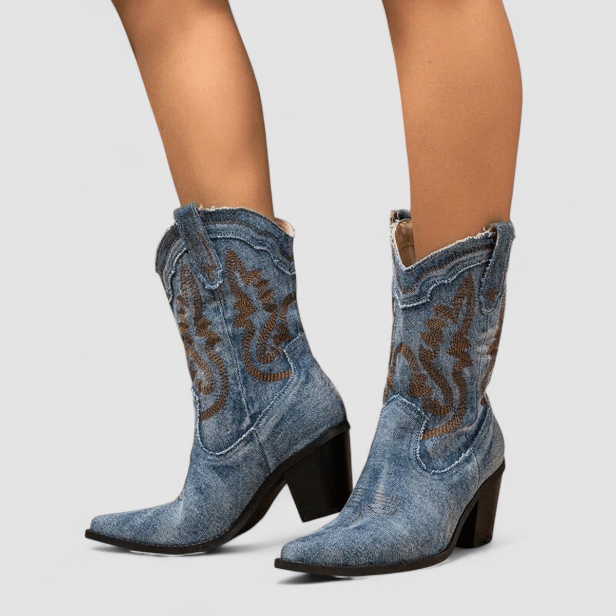 Selena - Orthopedic Denim Ankle Boots