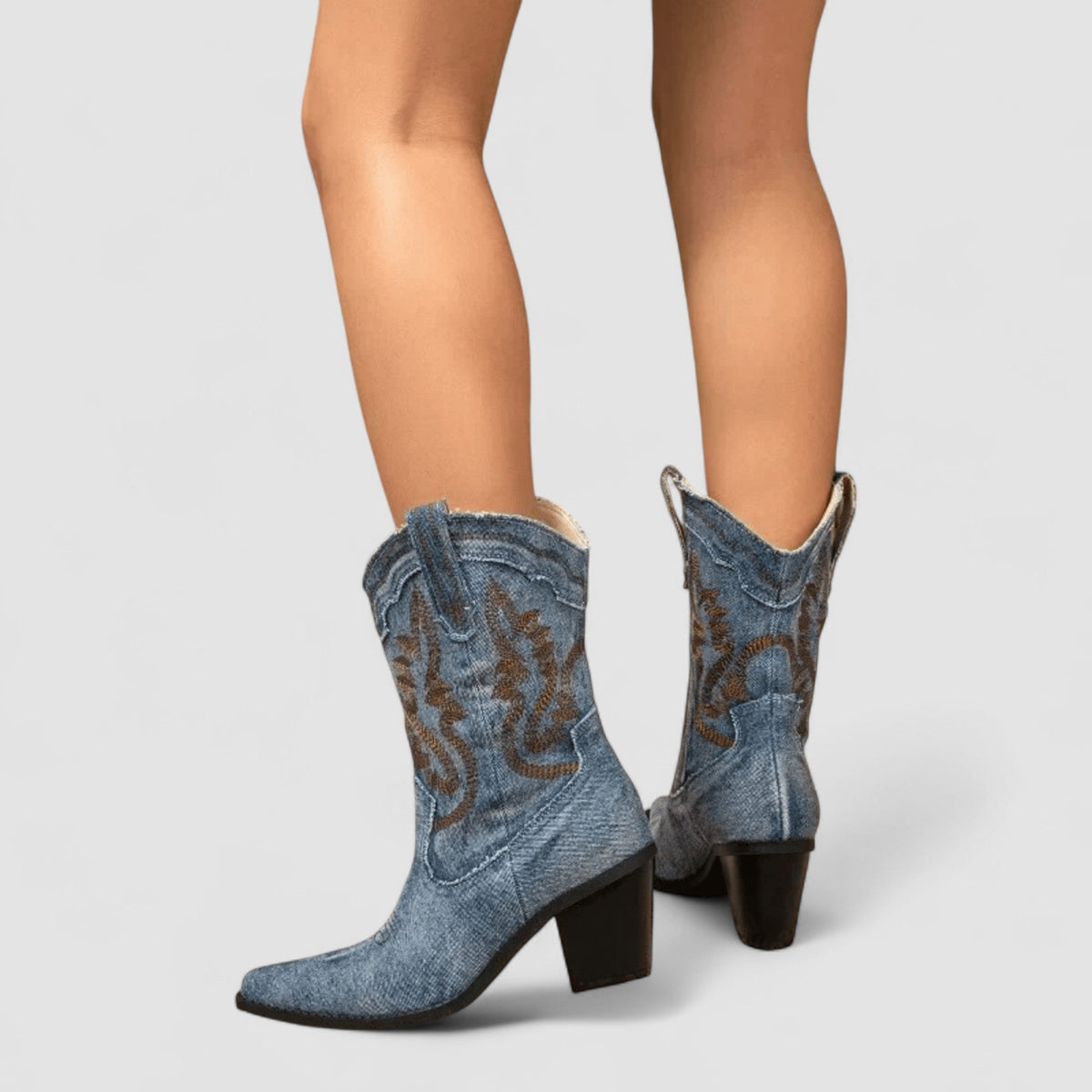 Selena - Orthopedic Denim Ankle Boots