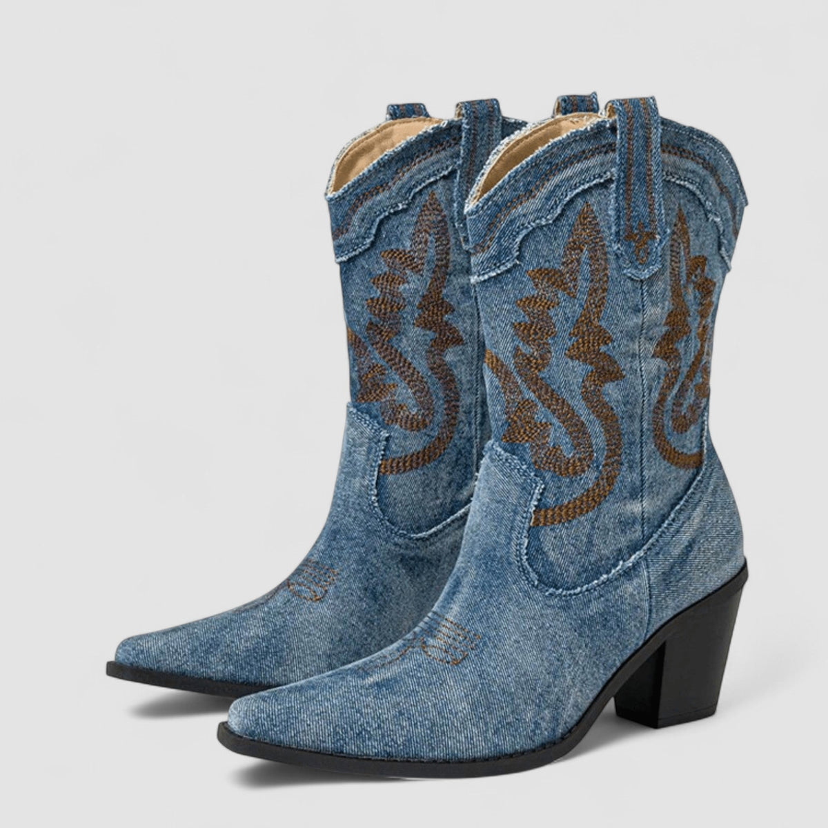 Selena - Orthopedic Denim Ankle Boots