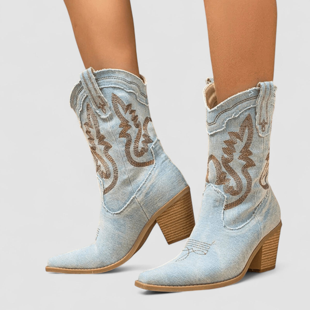 Selena - Orthopedic Denim Ankle Boots