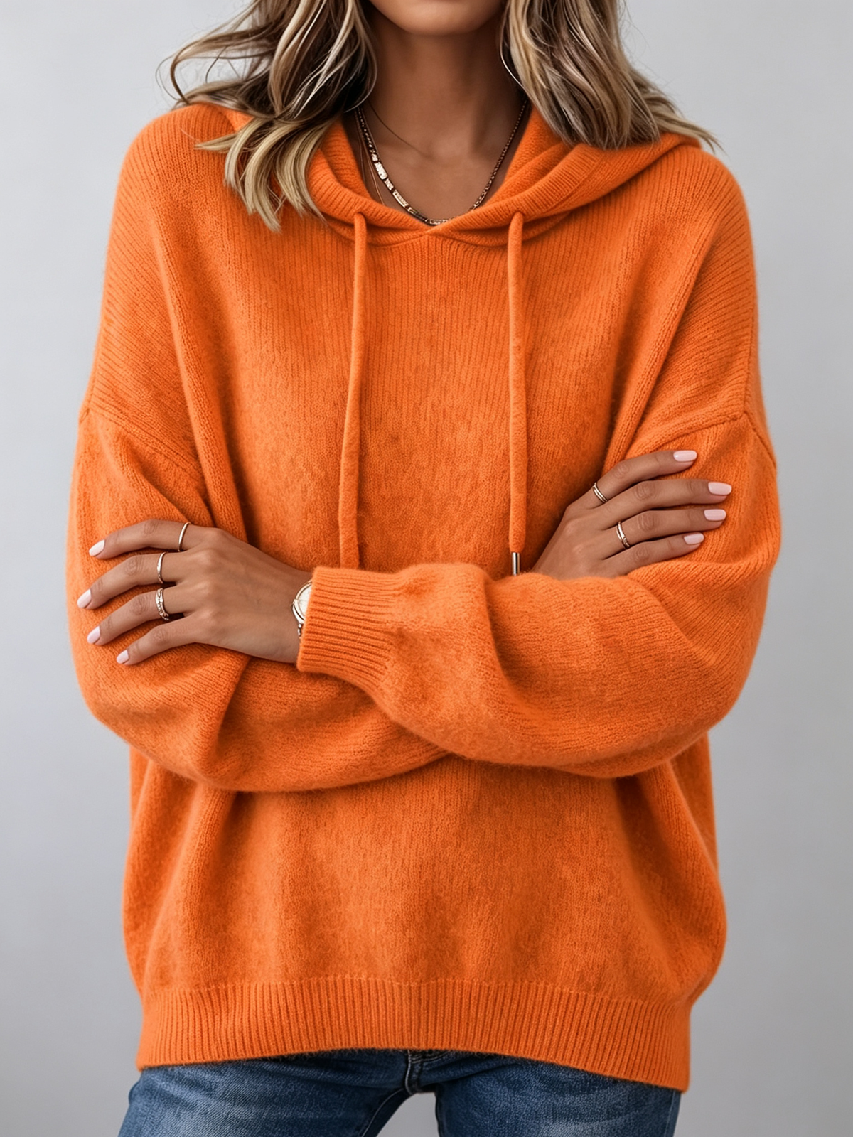 Peggy - Cozy Relaxed Knit Hoodie