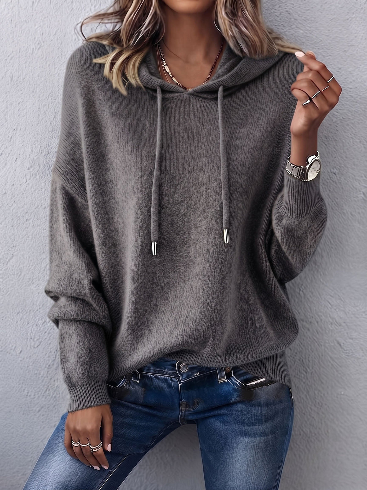 Peggy - Cozy Relaxed Knit Hoodie