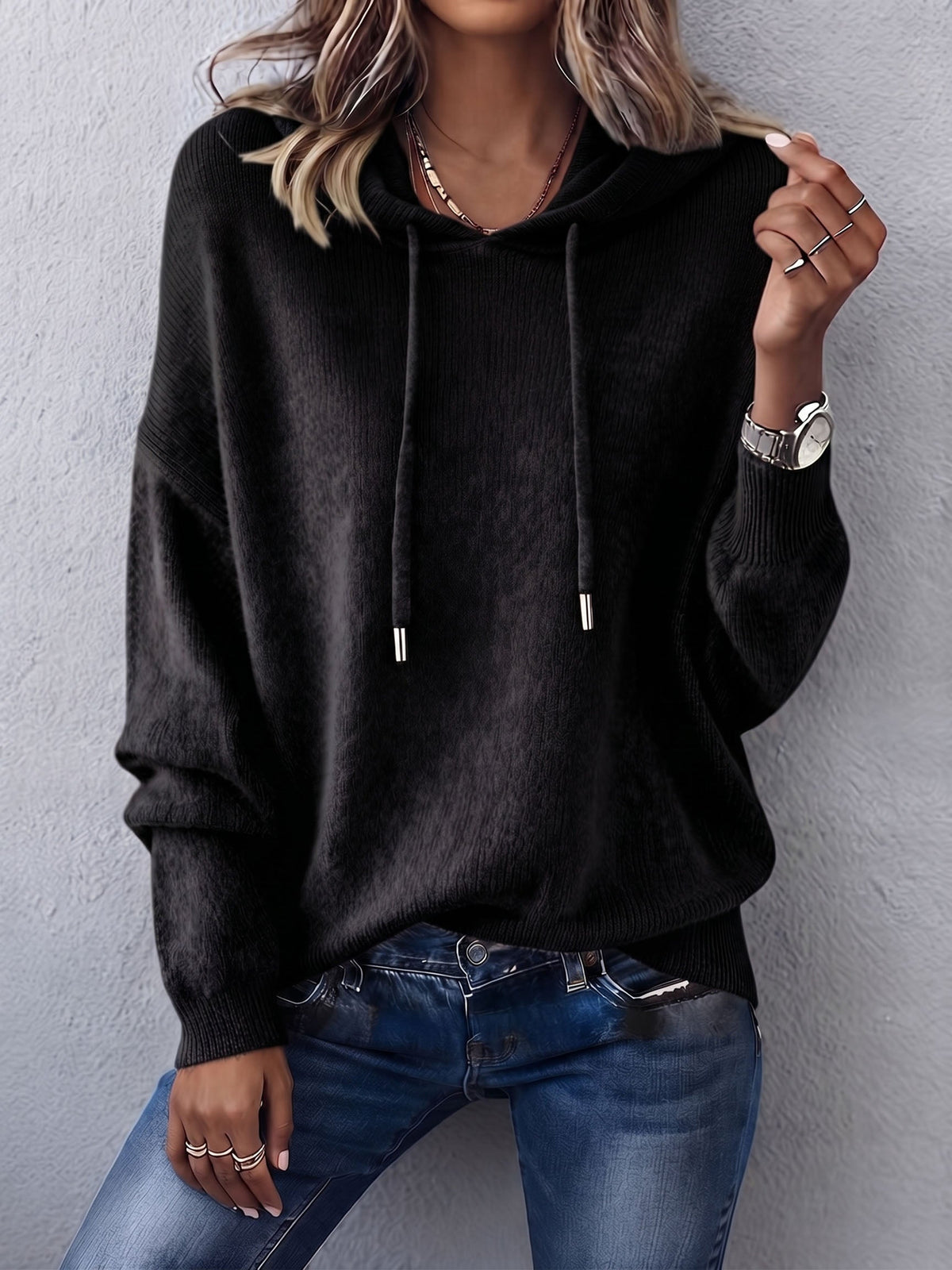 Peggy - Cozy Relaxed Knit Hoodie