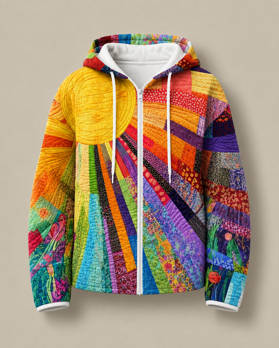 Rhealyn - Sunshine Print Zip Hoodie