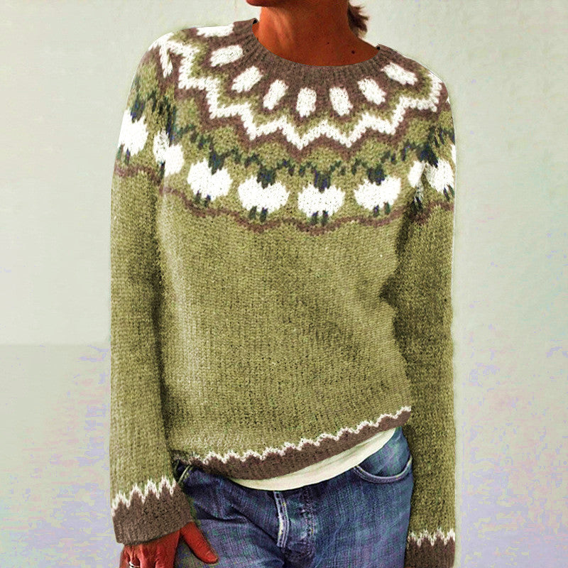 Betty | Olive Sheep Yoke Sweater