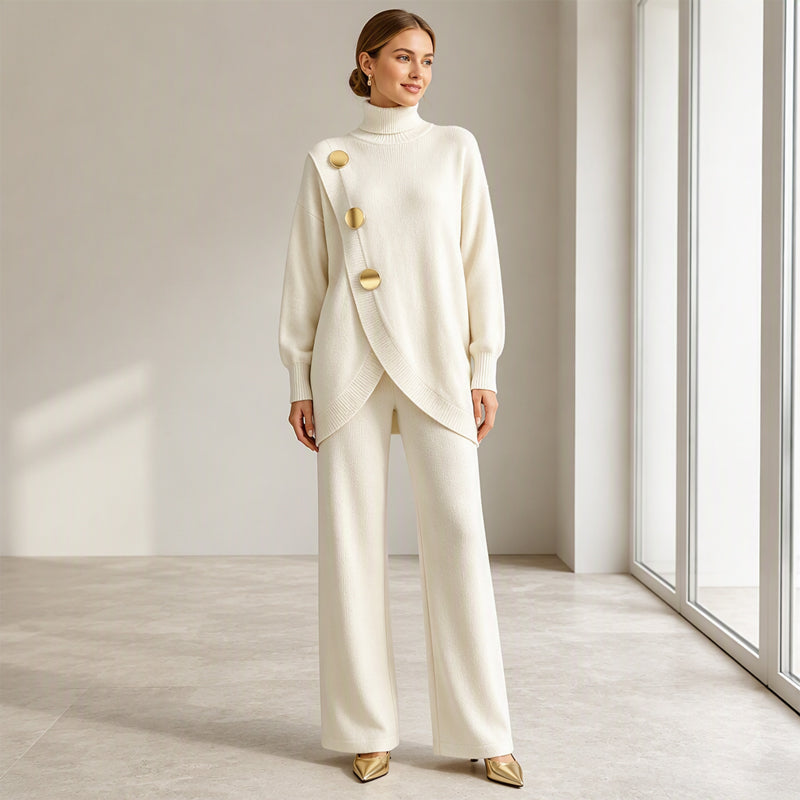 Mackenzie - Asymmetric Knit Two-Piece Set