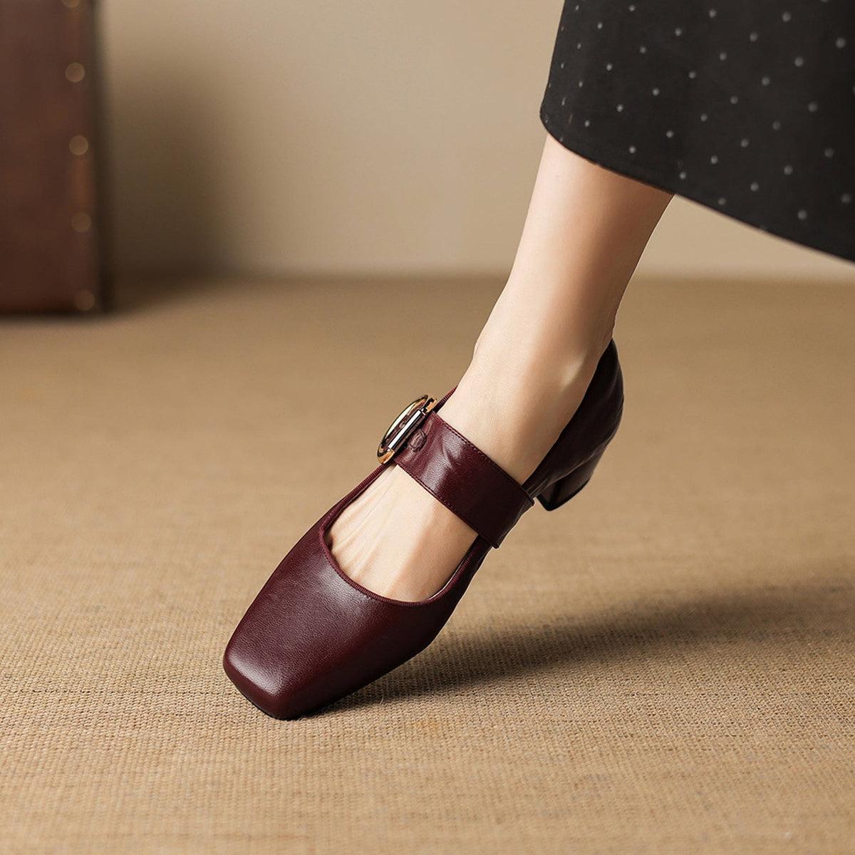 Vivi - Genuine Leather Mary Jane Heels