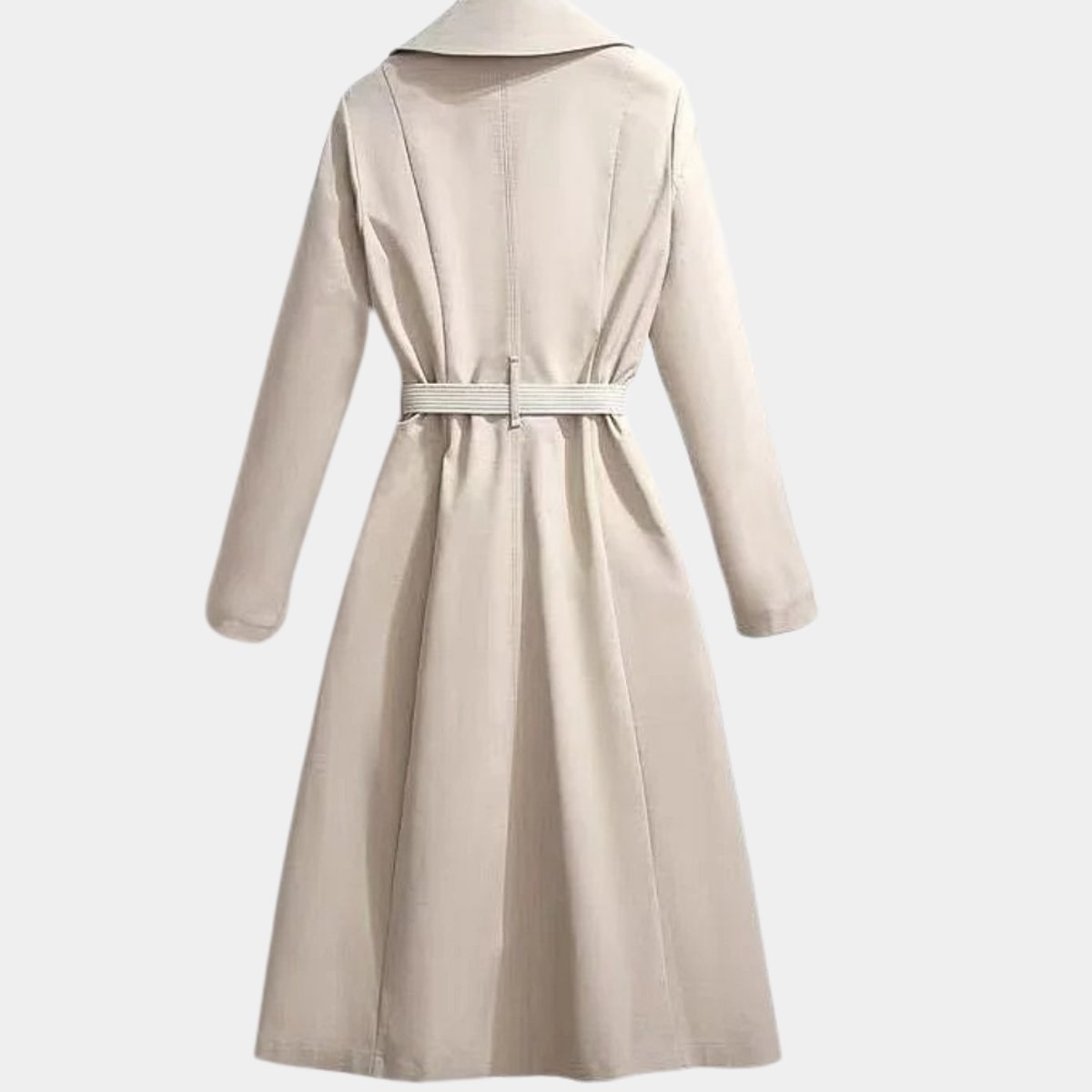 Clarice - Belted Classic Midi Trench Coat