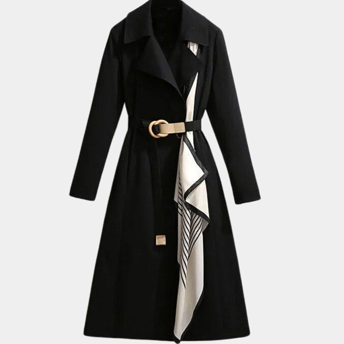 Clarice - Belted Classic Midi Trench Coat