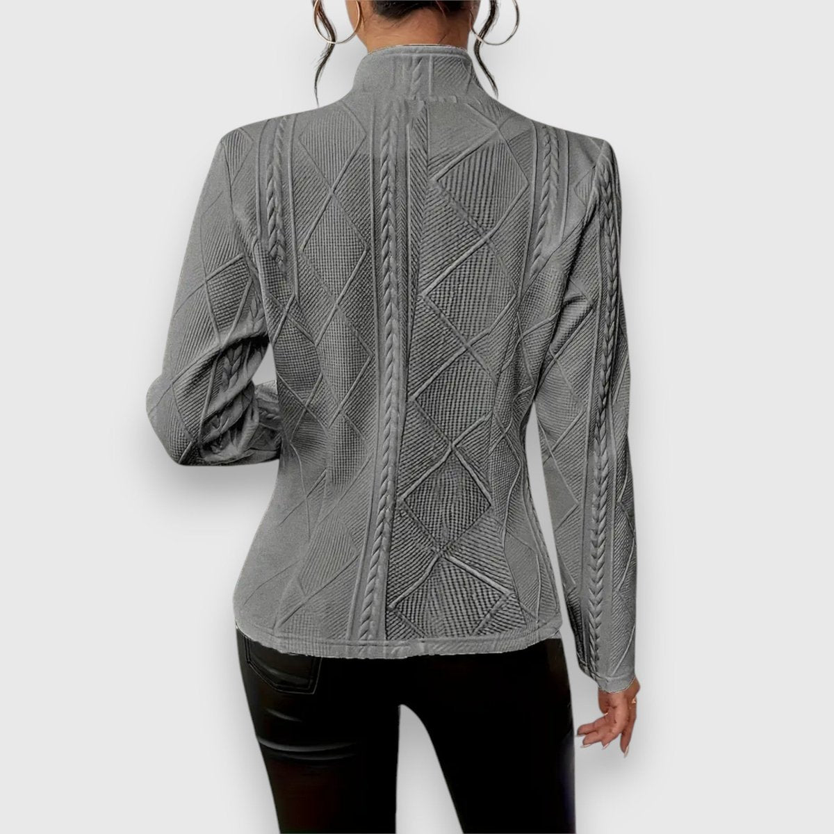 Loretta - Textured Button-Front Cardigan