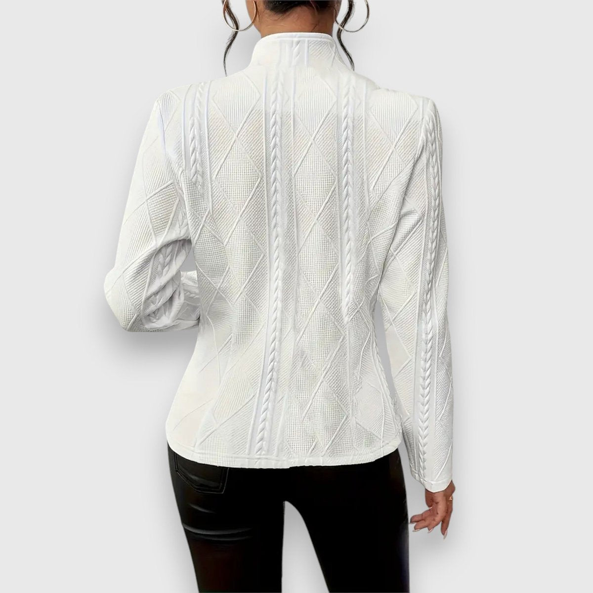 Loretta - Textured Button-Front Cardigan