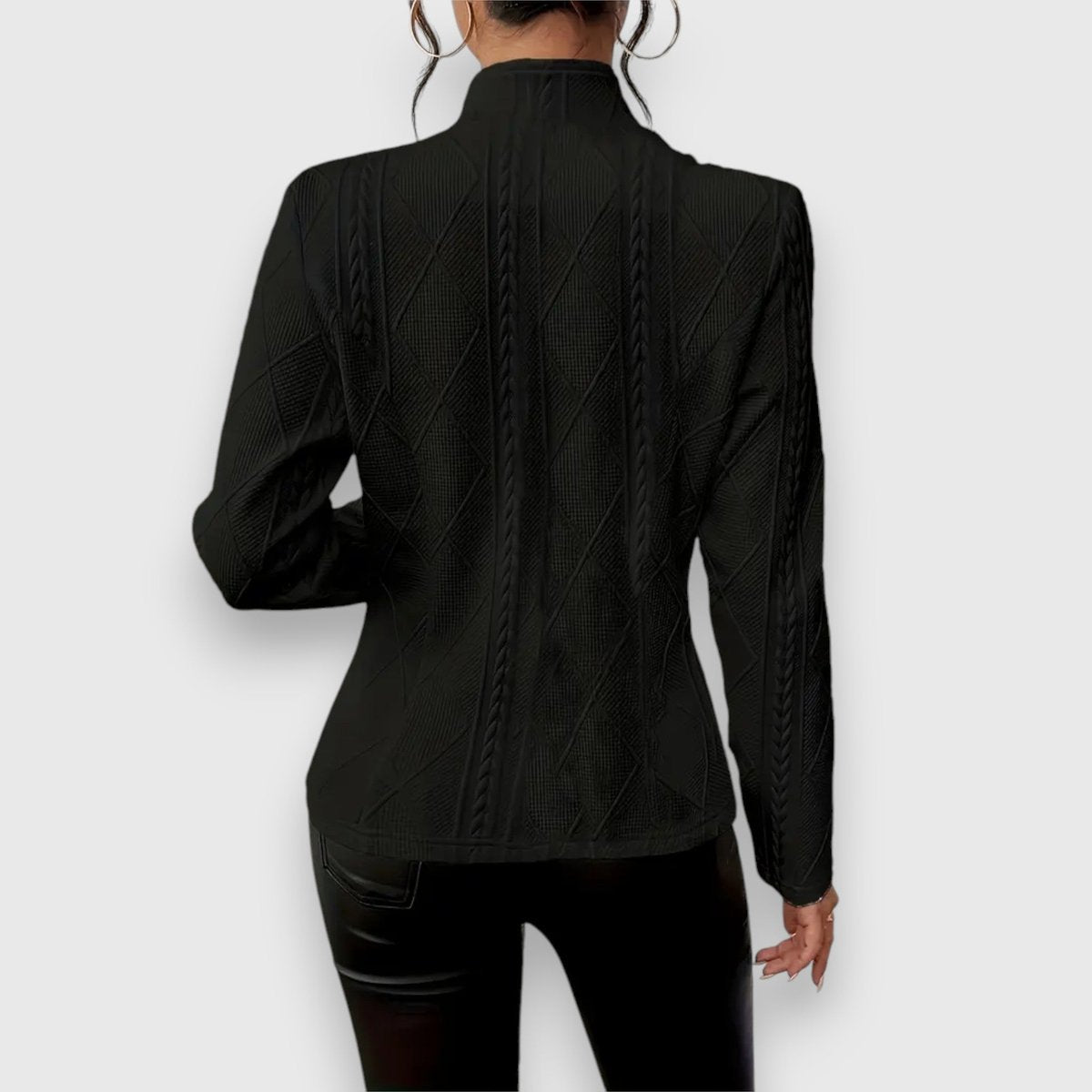 Loretta - Textured Button-Front Cardigan