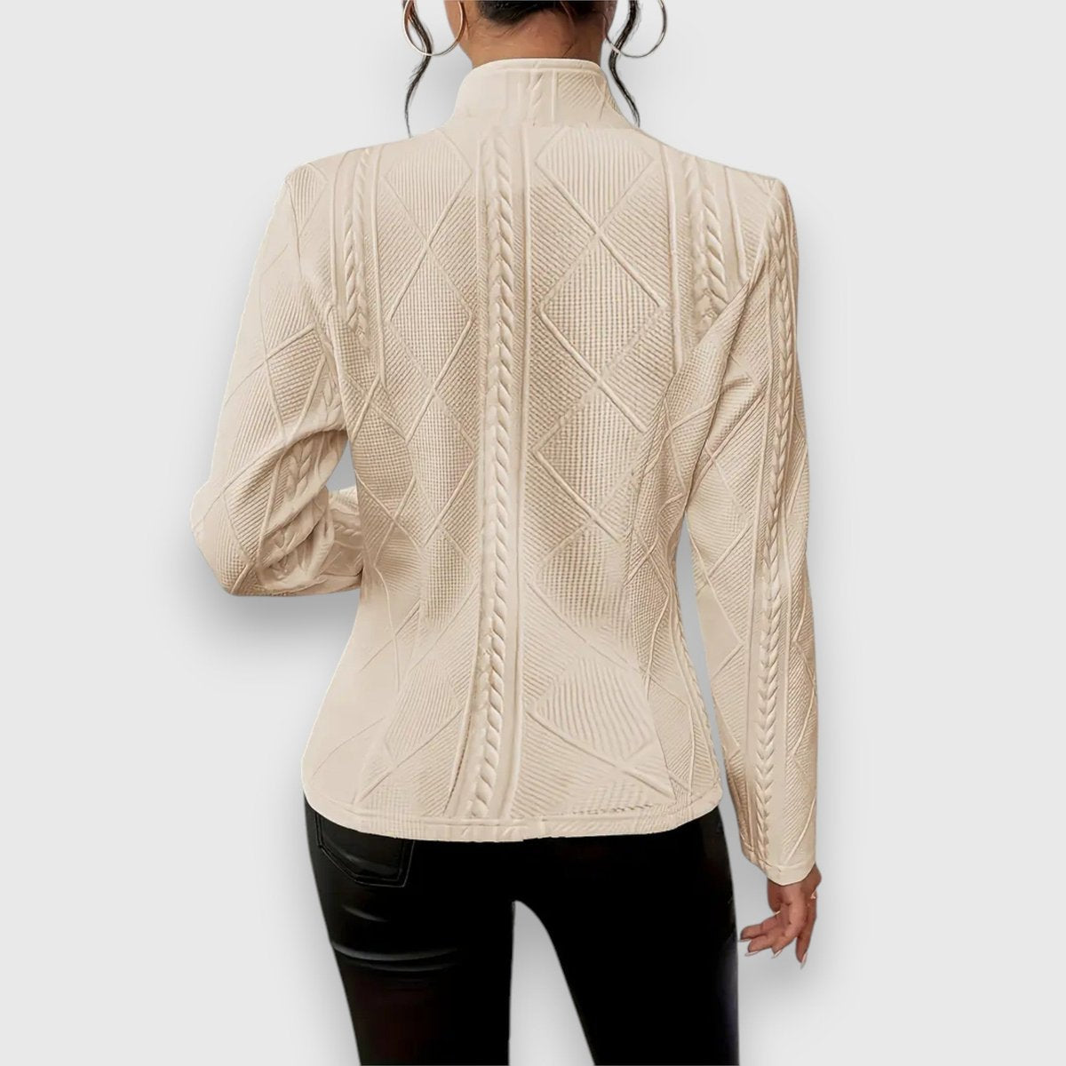 Loretta - Textured Button-Front Cardigan