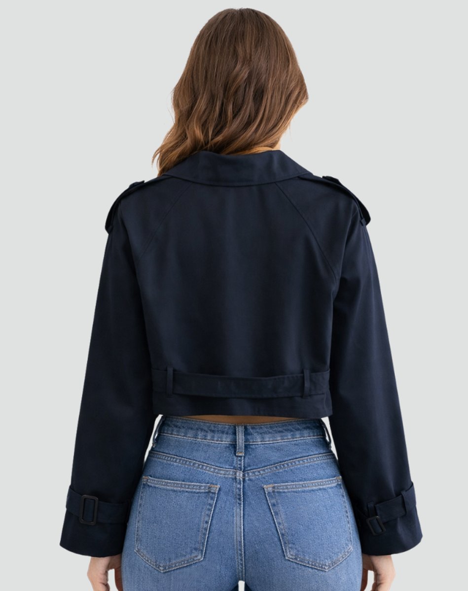 Juliana - Cropped Belted Trench Coat