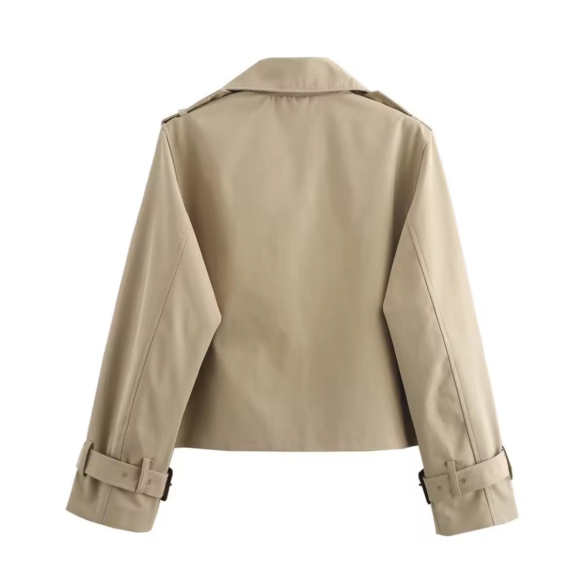 Eugenia - Cropped Double-Breasted Trench Coat
