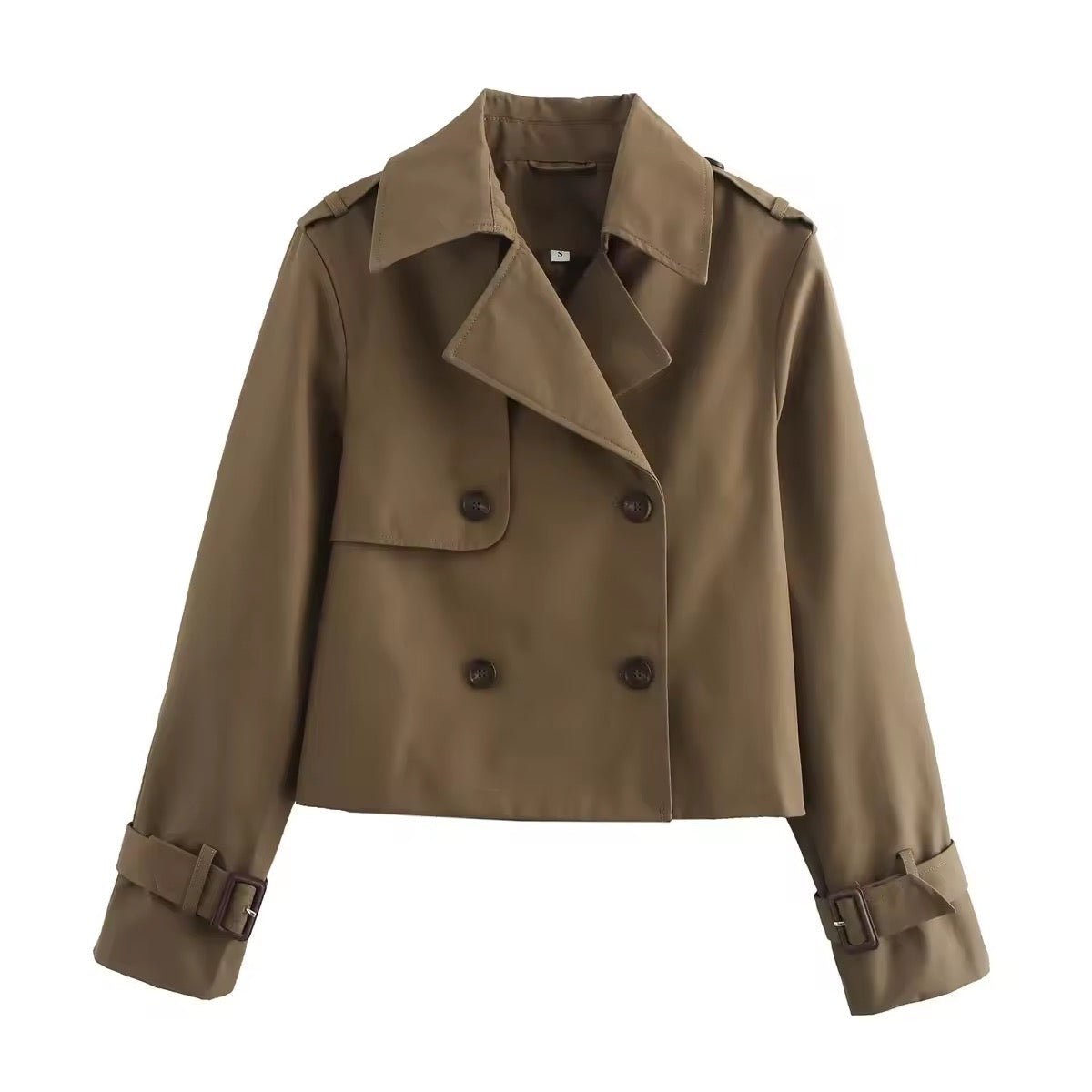 Eugenia - Cropped Double-Breasted Trench Coat