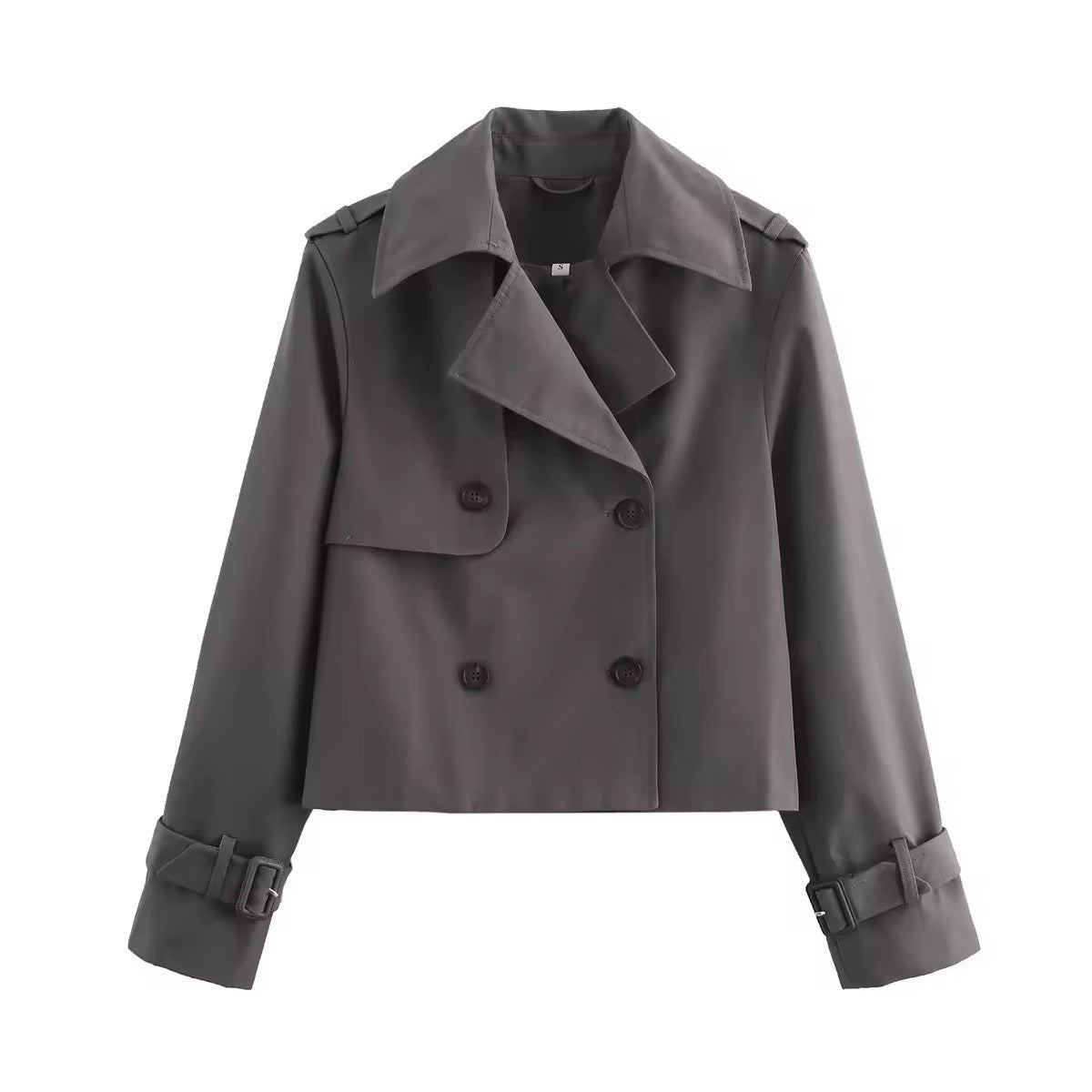 Eugenia - Cropped Double-Breasted Trench Coat