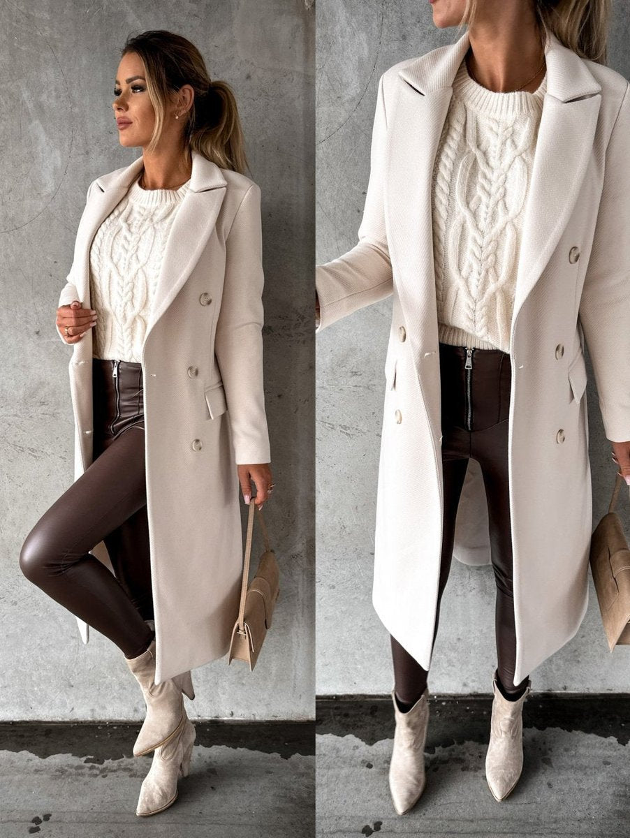 Emeline - Double-Breasted Longline Overcoat