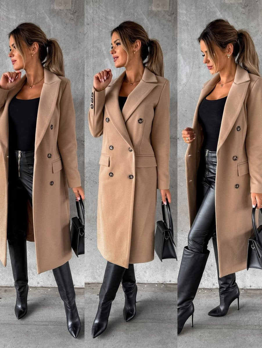 Emeline - Double-Breasted Longline Overcoat