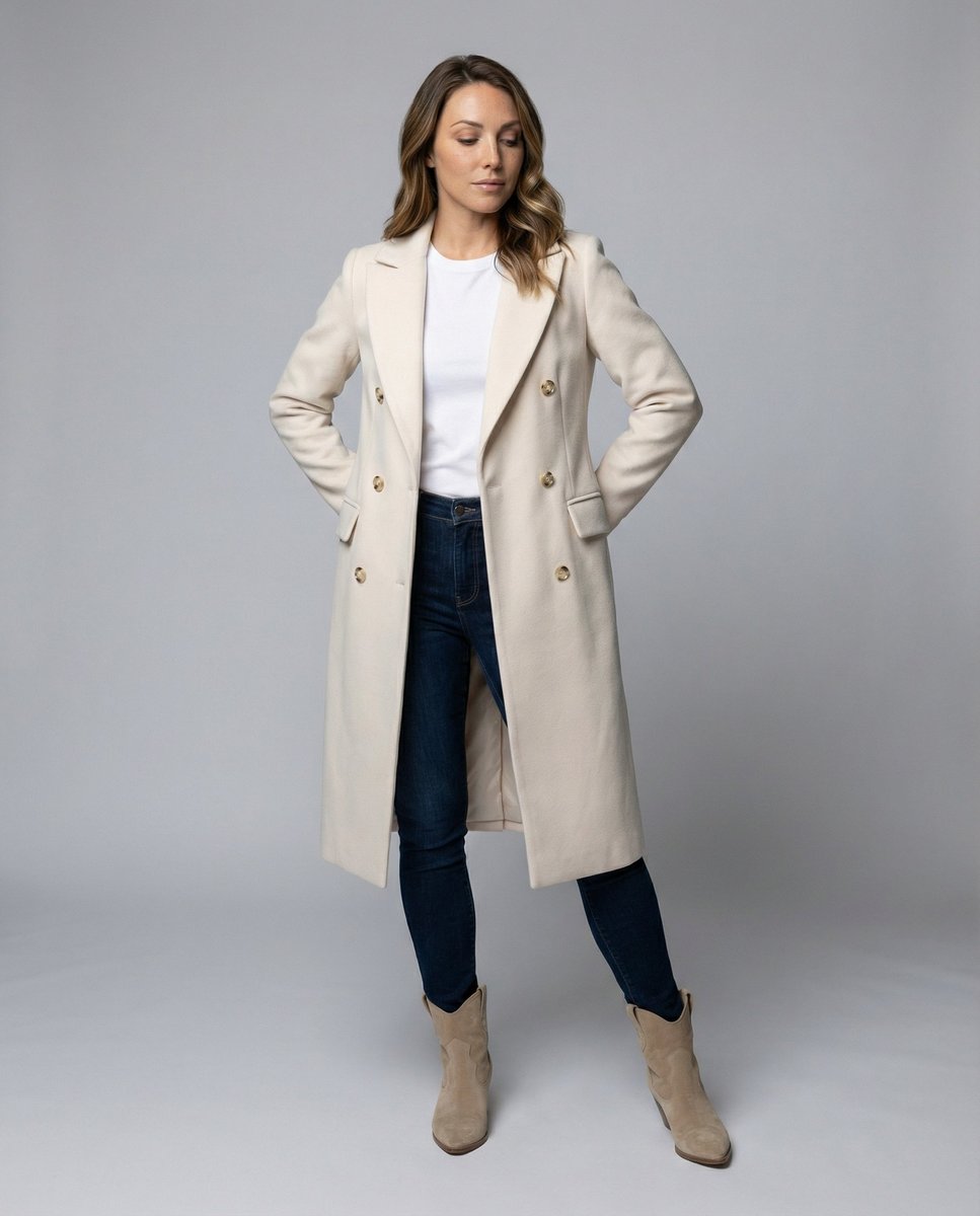 Emeline - Double-Breasted Longline Overcoat