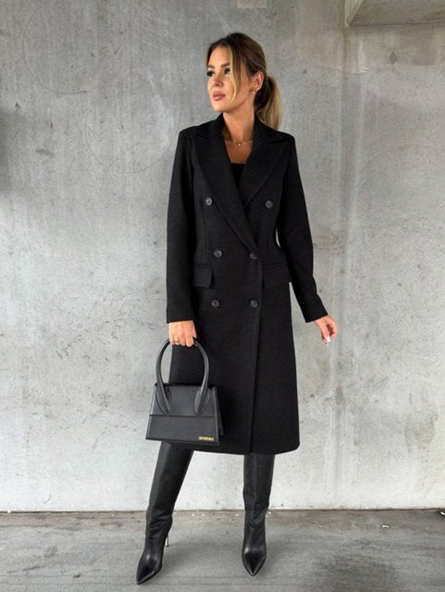 Emeline - Double-Breasted Longline Overcoat