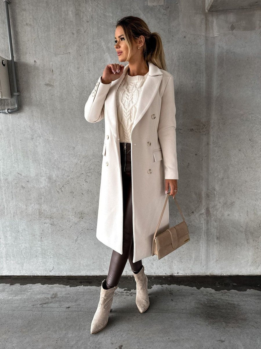 Emeline - Double-Breasted Longline Overcoat