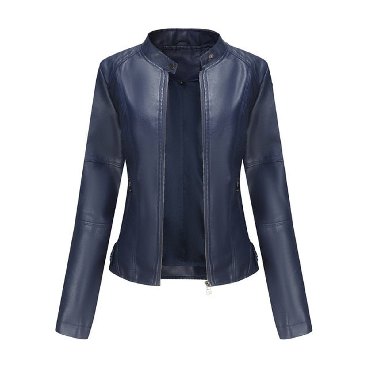 Helen - Refined Stand-Collar Moto Jacket