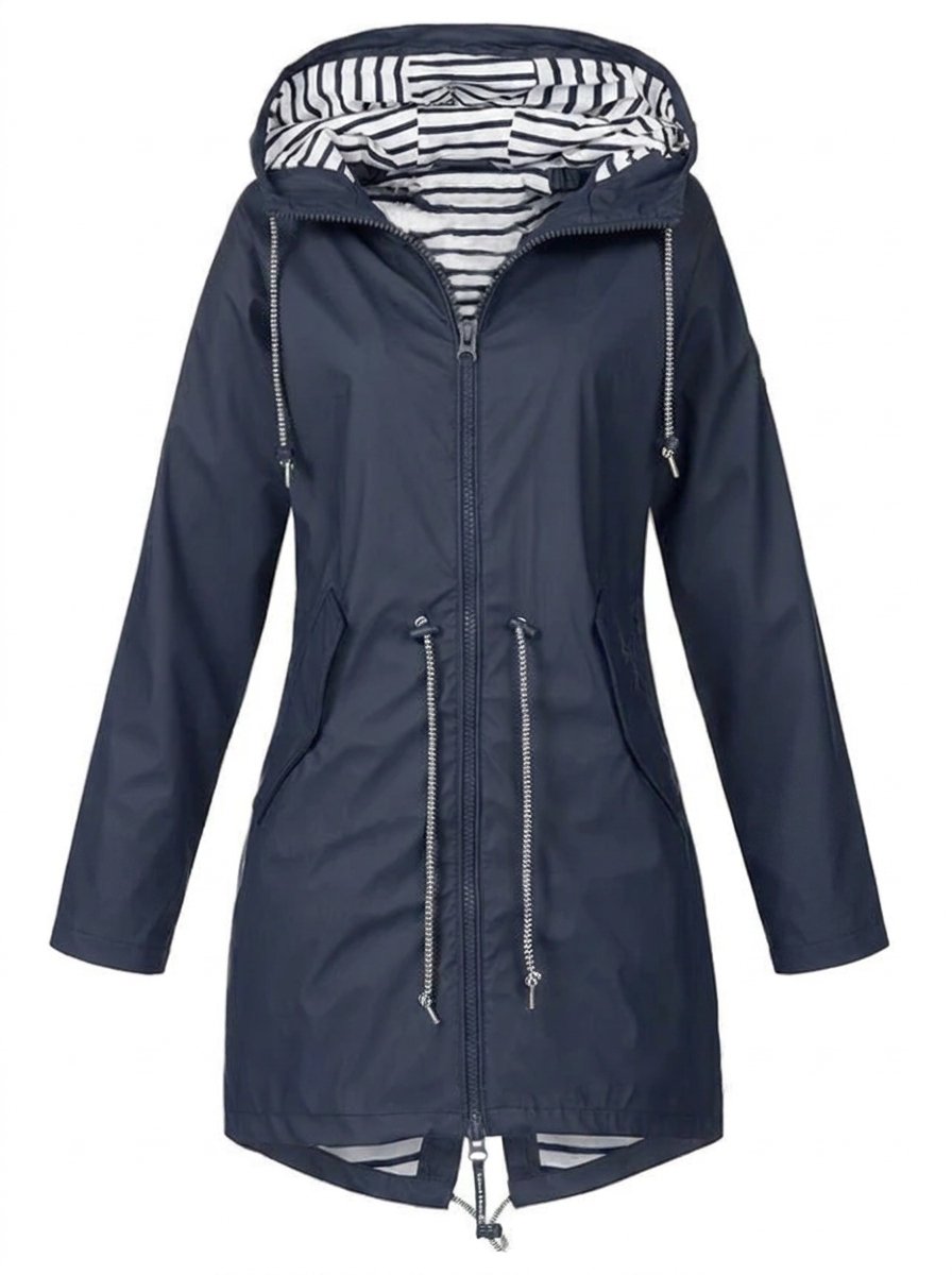 Margaret - Hooded Drawstring Rain Coat