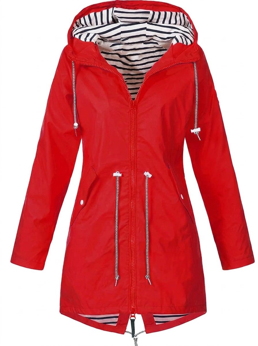 Margaret - Hooded Drawstring Rain Coat
