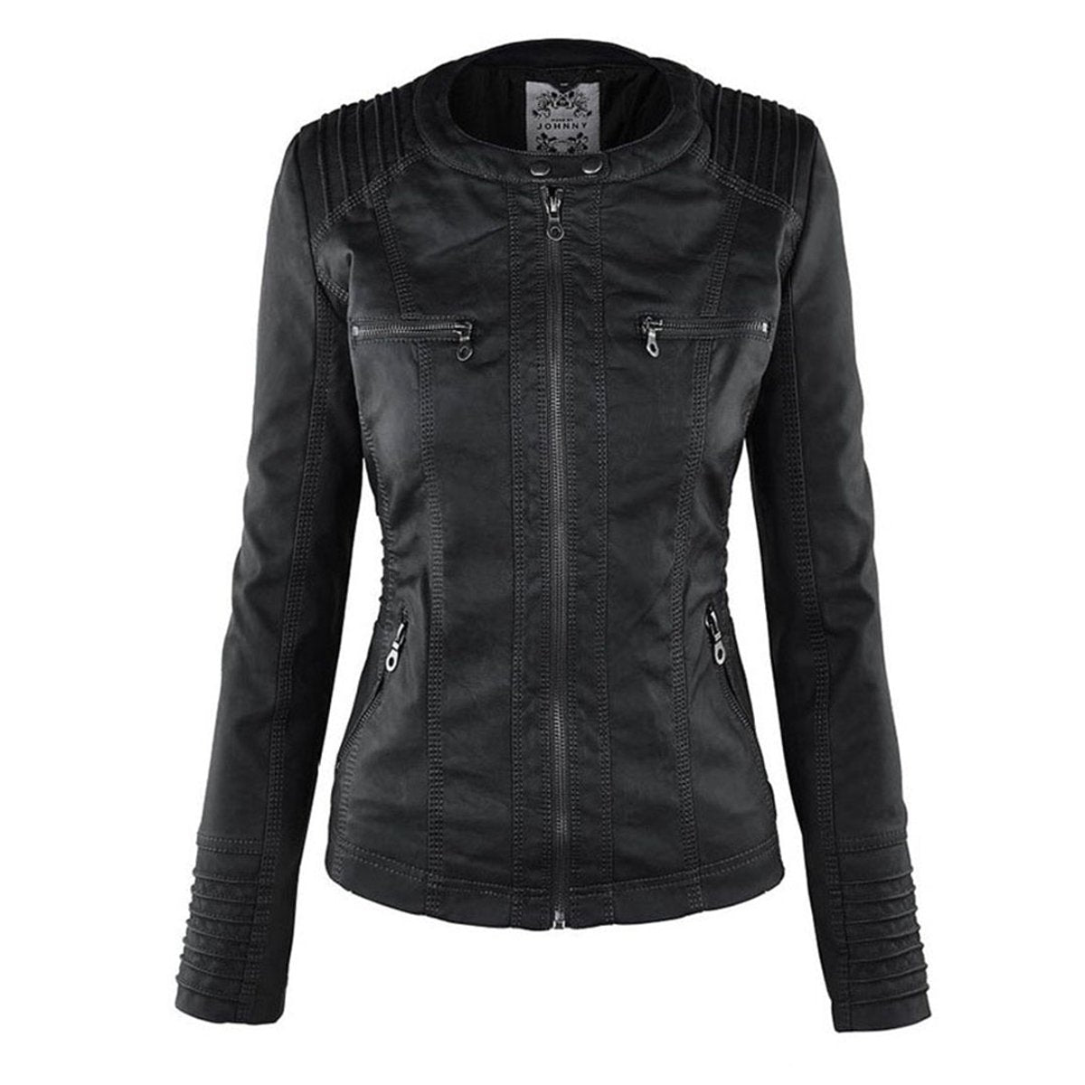 Patsy - Hooded Moto Jacket with Removable Hood
