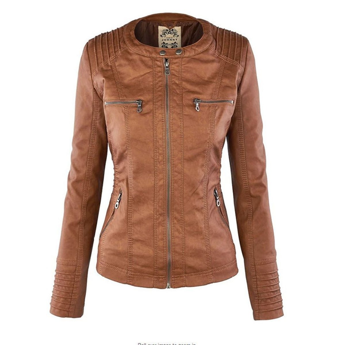 Patsy - Hooded Moto Jacket with Removable Hood