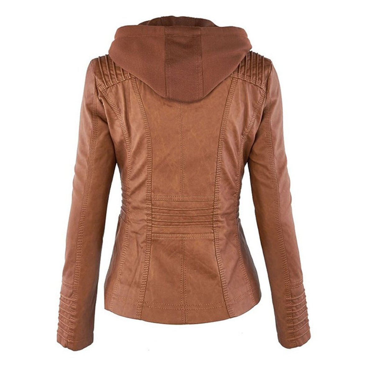 Patsy - Hooded Moto Jacket with Removable Hood