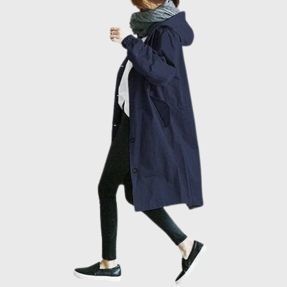Ruth - Hooded Relaxed-Fit Long Trench Coat