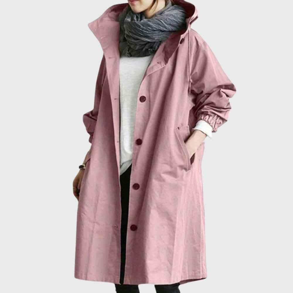 Ruth - Hooded Relaxed-Fit Long Trench Coat
