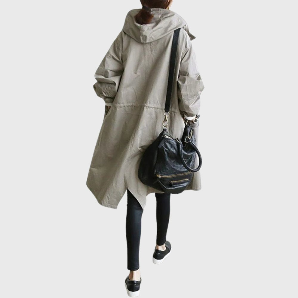 Ruth - Hooded Relaxed-Fit Long Trench Coat