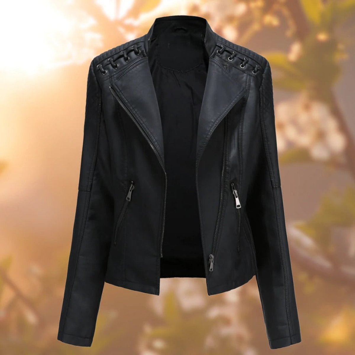 Betty - Moto-Style Zip-Up Jacket