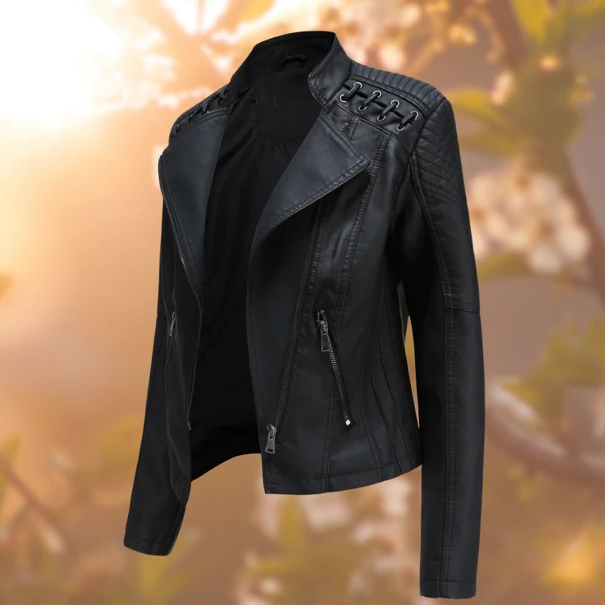 Betty - Moto-Style Zip-Up Jacket