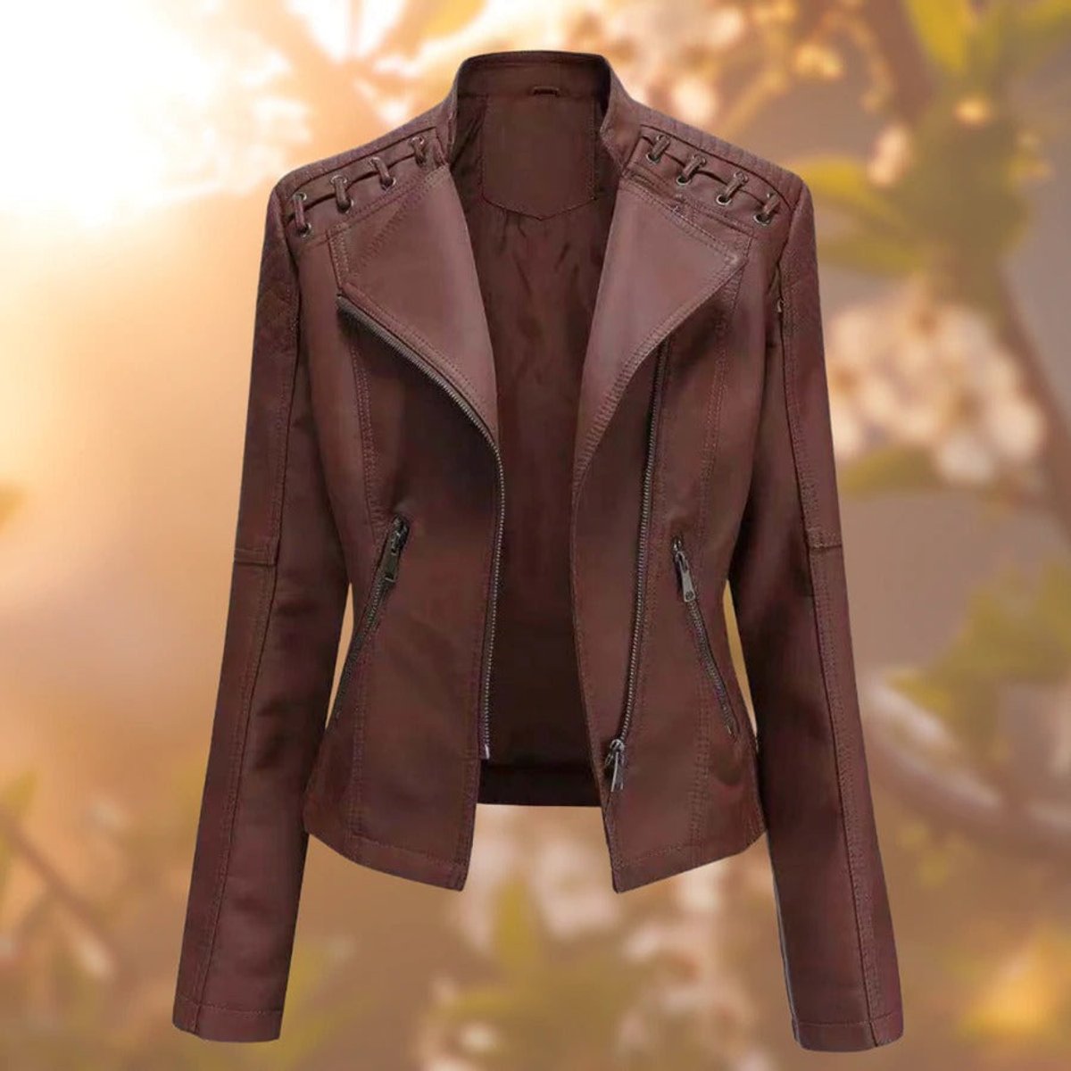 Betty - Moto-Style Zip-Up Jacket