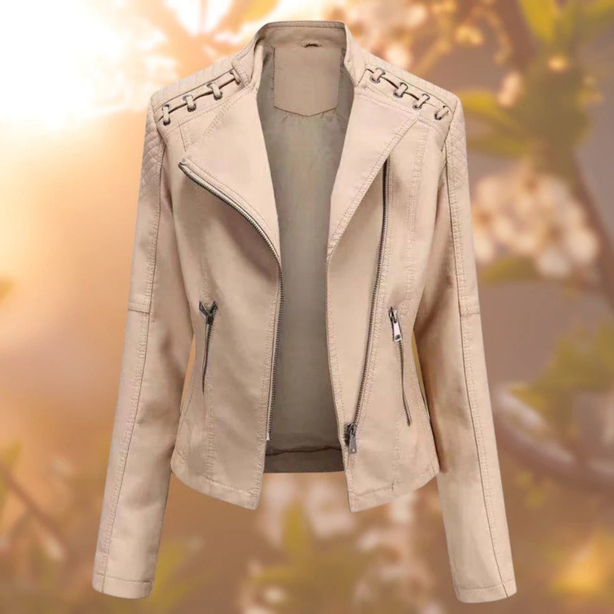 Betty - Moto-Style Zip-Up Jacket