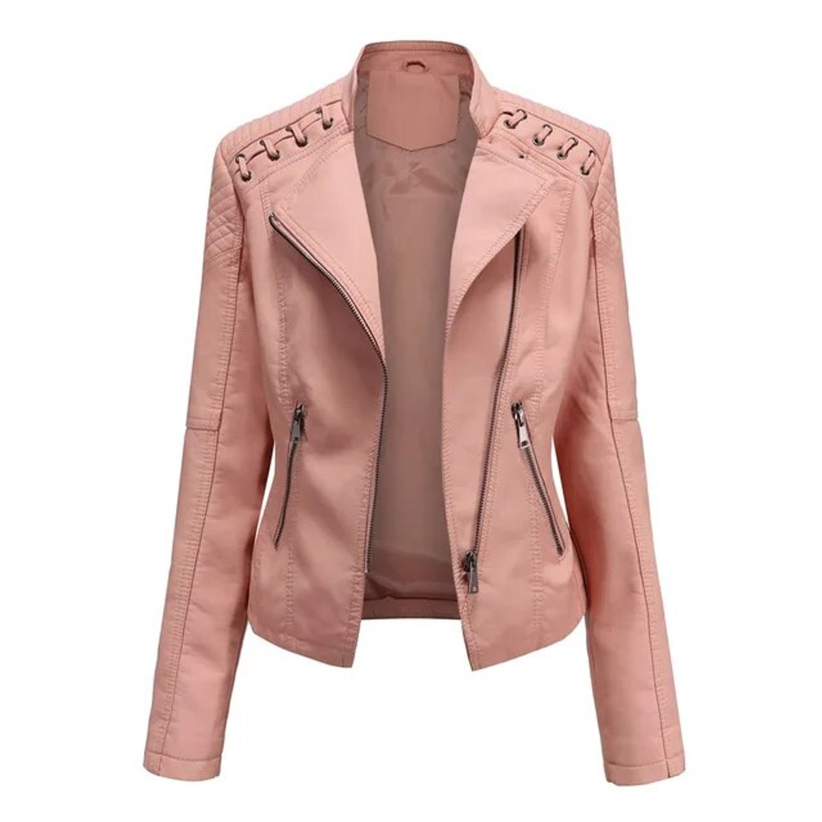 Betty - Moto-Style Zip-Up Jacket